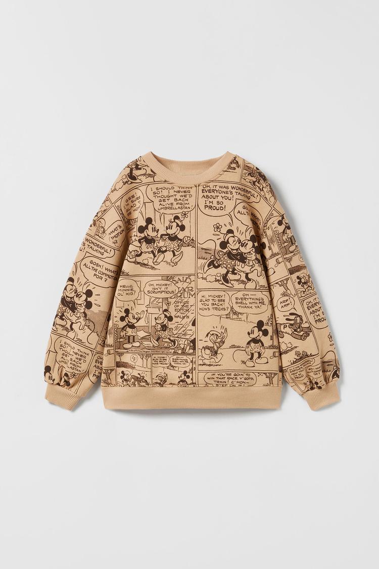 MINNIE MICKEY MOUSE COMIC DISNEY SWEATSHIRT Brown ZARA Turkey